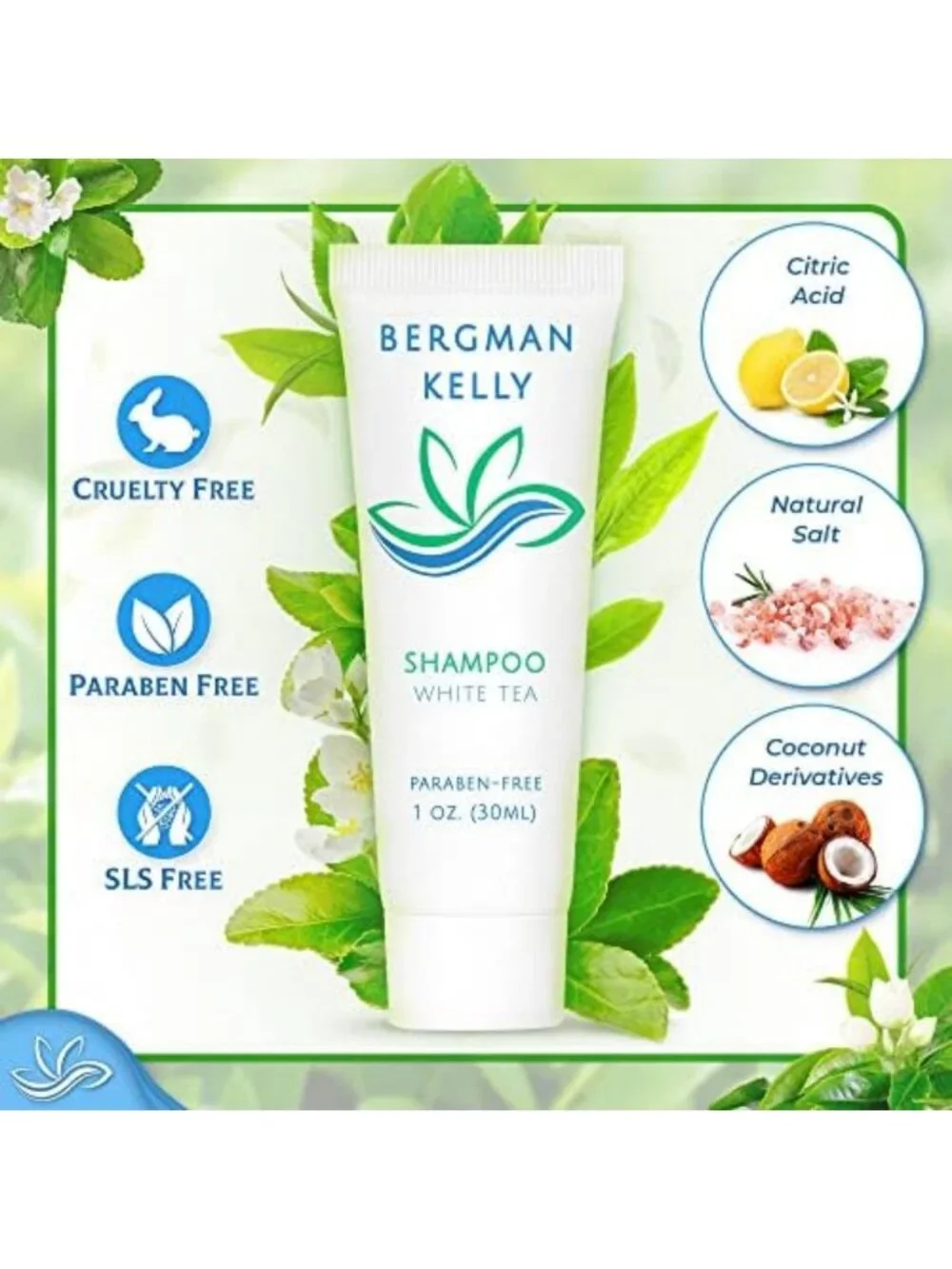 Travel Shampoo & Conditioner Set - 1 fl oz, 100 Pieces, White Tea - Refreshing